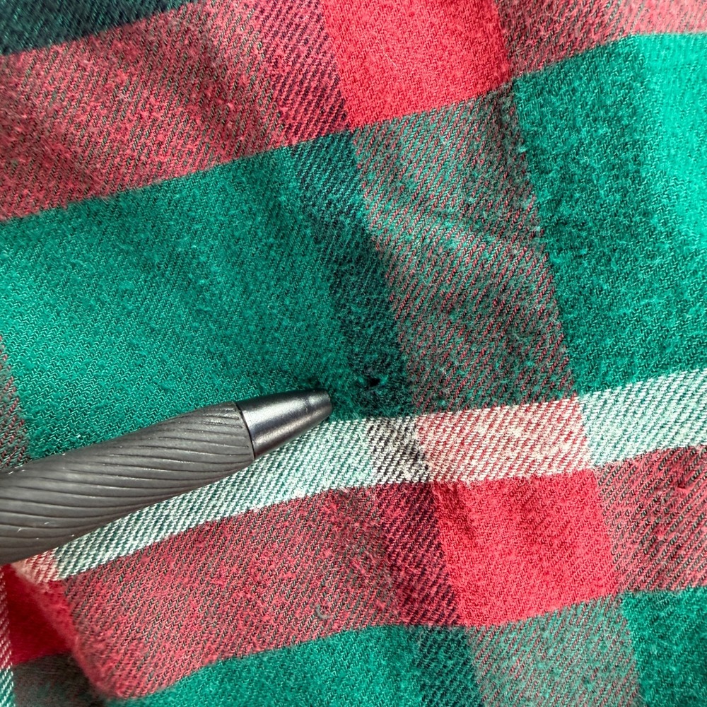 Vintage Victoria's Secret Gold Label Green Red Plaid Cotton Robe P/S Academia - Picture 4 of 16